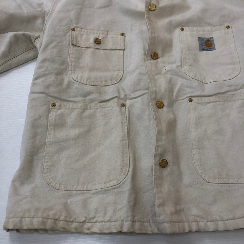 【中古品】【メンズ】 Carhartt カーハート MICHIGAN CHORE COAT 100th ANNIVERSARY ミシガン チョアコート 100周年記念モデル アウター ブランケットライナー 145-250307-kk-20-tei サイズ：表記不明 下記参照 カラー：ホワイト 万代Net店