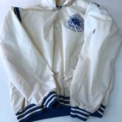 【現状渡し品】【メンズ】 Champion チャンピオン 80’s HALF-ZIP ANORAK PARKA MADE IN USA VINTAGE 80年代 ハーフジップアノラックパーカー ライトアウター USA製 ヴィンテージ 145-251115-ts-11-tei サイズ：XL カラー：ホワイト 万代Net店