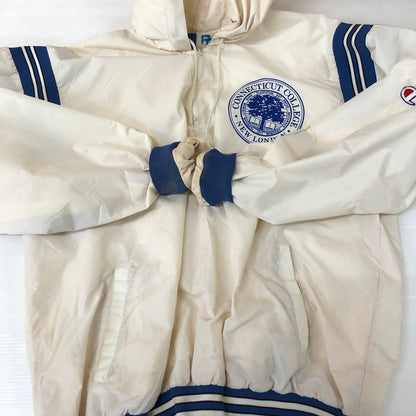【現状渡し品】【メンズ】 Champion チャンピオン 80’s HALF-ZIP ANORAK PARKA MADE IN USA VINTAGE 80年代 ハーフジップアノラックパーカー ライトアウター USA製 ヴィンテージ 145-251115-ts-11-tei サイズ：XL カラー：ホワイト 万代Net店
