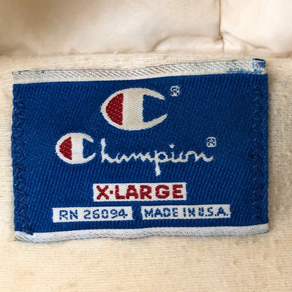 【現状渡し品】【メンズ】 Champion チャンピオン 80’s HALF-ZIP ANORAK PARKA MADE IN USA VINTAGE 80年代 ハーフジップアノラックパーカー ライトアウター USA製 ヴィンテージ 145-251115-ts-11-tei サイズ：XL カラー：ホワイト 万代Net店
