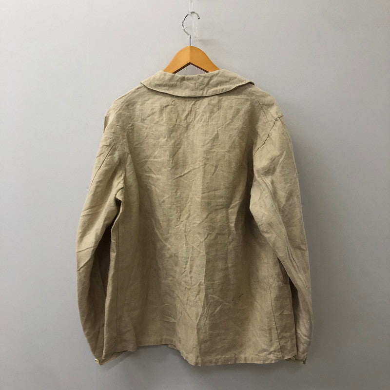 【中古品】【メンズ】  MARINE NATIONALE フランス海軍 30～40's SHAWL COLLAR LINEN SMOCK VINTAGE 30-40年代 リネン ショールカラー プルオーバー トップス ヴィンテージ 145-250307-kk-13-tei サイズ：表記不明 下記参照 カラー：ベージュ 万代Net店