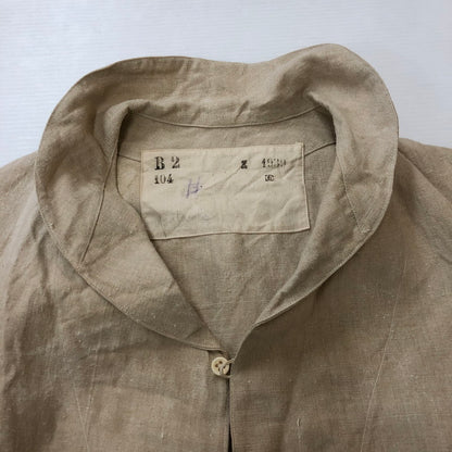 【中古品】【メンズ】  MARINE NATIONALE フランス海軍 30～40's SHAWL COLLAR LINEN SMOCK VINTAGE 30-40年代 リネン ショールカラー プルオーバー トップス ヴィンテージ 145-250307-kk-13-tei サイズ：表記不明 下記参照 カラー：ベージュ 万代Net店