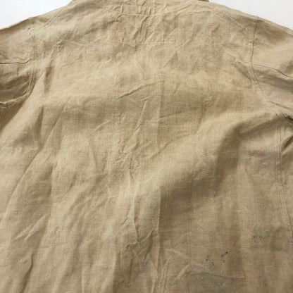 【中古品】【メンズ】  MARINE NATIONALE フランス海軍 30～40's SHAWL COLLAR LINEN SMOCK VINTAGE 30-40年代 リネン ショールカラー プルオーバー トップス ヴィンテージ 145-250307-kk-13-tei サイズ：表記不明 下記参照 カラー：ベージュ 万代Net店