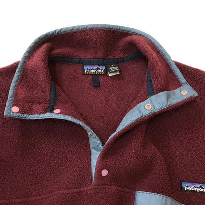 【中古品】【メンズ】 patagonia パタゴニア 01AW SYNCHILLA SNAP-T PULLOVER 25450FA01 シンチラスナップT プルオーバー ライトアウター フリースジャケット 144-250306-kk-33-tei サイズ：L カラー：ワインレッド 万代Net店