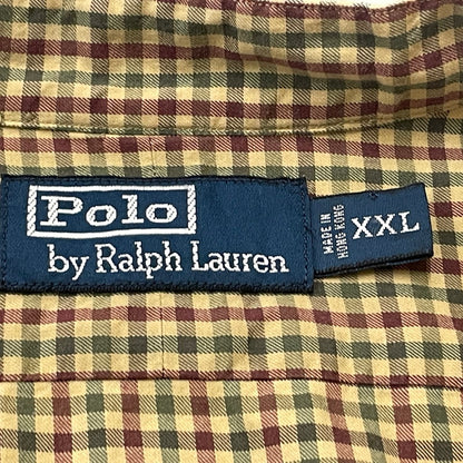 【中古品】【メンズ】 POLORALPHLAUREN ポロラルフ ローレン 90’s BAND COLLAR SHIRT 90年代 バンド カラー シャツ 長袖 トップス 147-260714-sa-10-tei サイズ：XXL カラー：チェック 万代Net店