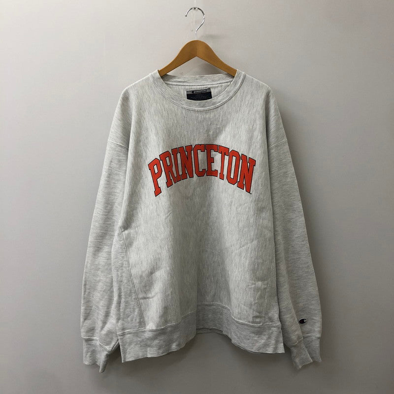 【中古品】【メンズ】 Champion チャンピオン 00's PRINCETON PRINT REVRSE WEAVE CREWNECK SWEAT 00年代 プリンストン プリント リバースウィーブ クルーネックスウェット トップス トレーナー 145-250306-kk-38-tei サイズ：XL カラー：グレー 万代Net店