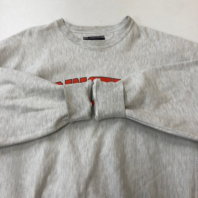 【中古品】【メンズ】 Champion チャンピオン 00's PRINCETON PRINT REVRSE WEAVE CREWNECK SWEAT 00年代 プリンストン プリント リバースウィーブ クルーネックスウェット トップス トレーナー 145-250306-kk-38-tei サイズ：XL カラー：グレー 万代Net店