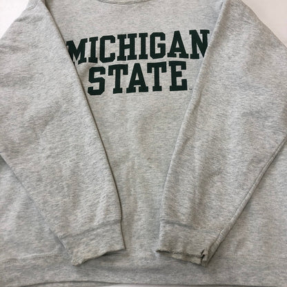 【現状渡し品】【メンズ】  FRUIS OF THE LOOM フルーツオブザルーム 90's MICHIGAN STATE PRINT CREWNECK SWEAT 90年代 ミシガン ステイトプリント クルーネックスウェット トップス トレーナー 145-250306-kk-39-tei サイズ：L カラー：グレー 万代Net店