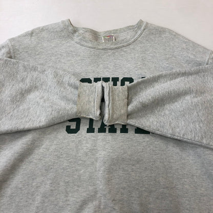 【現状渡し品】【メンズ】  FRUIS OF THE LOOM フルーツオブザルーム 90's MICHIGAN STATE PRINT CREWNECK SWEAT 90年代 ミシガン ステイトプリント クルーネックスウェット トップス トレーナー 145-250306-kk-39-tei サイズ：L カラー：グレー 万代Net店