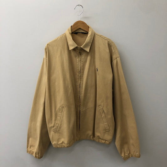 【中古品】【メンズ】 Polo by Ralph Lauren ポロバイラルフローレン 90's HARRINGTON JACKET 90年代 ハリントンジャケット ライトアウター スウィングトップブルゾン 145-250306-kk-40-tei サイズ：L カラー：ベージュ 万代Net店