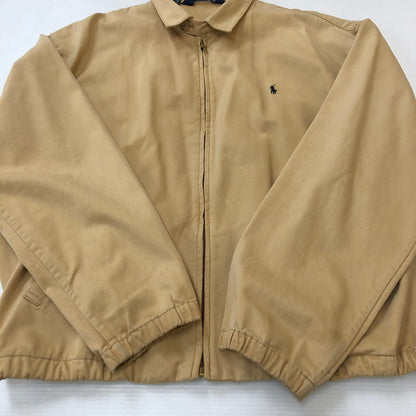 【中古品】【メンズ】 Polo by Ralph Lauren ポロバイラルフローレン 90's HARRINGTON JACKET 90年代 ハリントンジャケット ライトアウター スウィングトップブルゾン 145-250306-kk-40-tei サイズ：L カラー：ベージュ 万代Net店