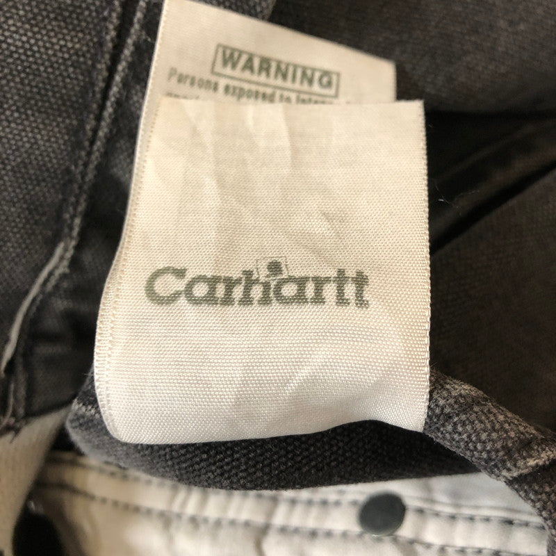 【中古品】【メンズ】 Carhartt カーハート DUCK DOUBLE KNEE OVERALL R27 ダック ダブルニー オーバーオール ボトムス パンツ 145-250306-kk-41-tei サイズ：34 カラー：ブラック 万代Net店