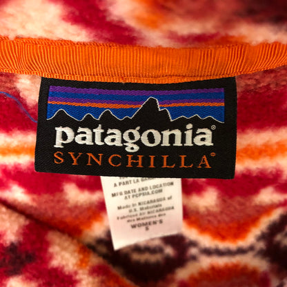 【中古品】【レディース】 patagonia パタゴニア 13AW SYNCHILLA SNAP-T PULLOVER 25455FA13 シンチラスナップT プルオーバー ライトアウター フリースジャケット 144-250306-kk-34-tei サイズ：S カラー：レッド 万代Net店