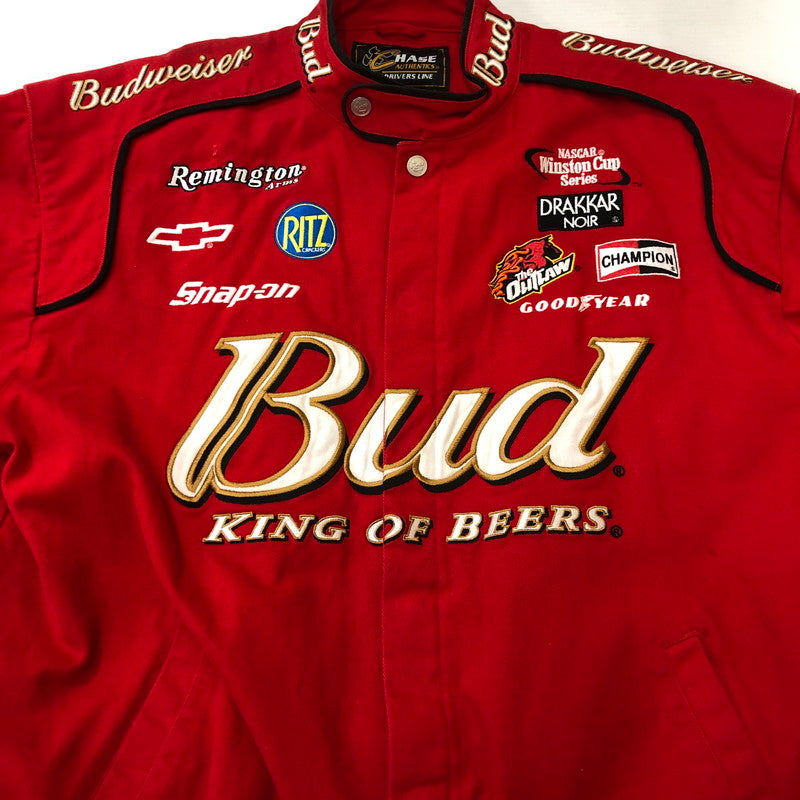 【中古品】【メンズ】  CHASE AUTHENTICS チェイス オーセンティック 90's BUDWEISER RACING JACKET 90年代 バドワイザー 企業ロゴ レーシングジャケット アウター 145-250309-kk-06-tei サイズ：XXL カラー：レッド 万代Net店