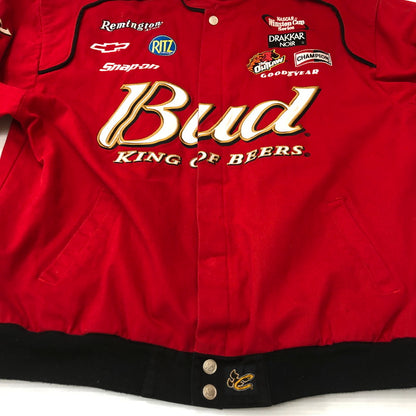 【中古品】【メンズ】  CHASE AUTHENTICS チェイス オーセンティック 90's BUDWEISER RACING JACKET 90年代 バドワイザー 企業ロゴ レーシングジャケット アウター 145-250309-kk-06-tei サイズ：XXL カラー：レッド 万代Net店