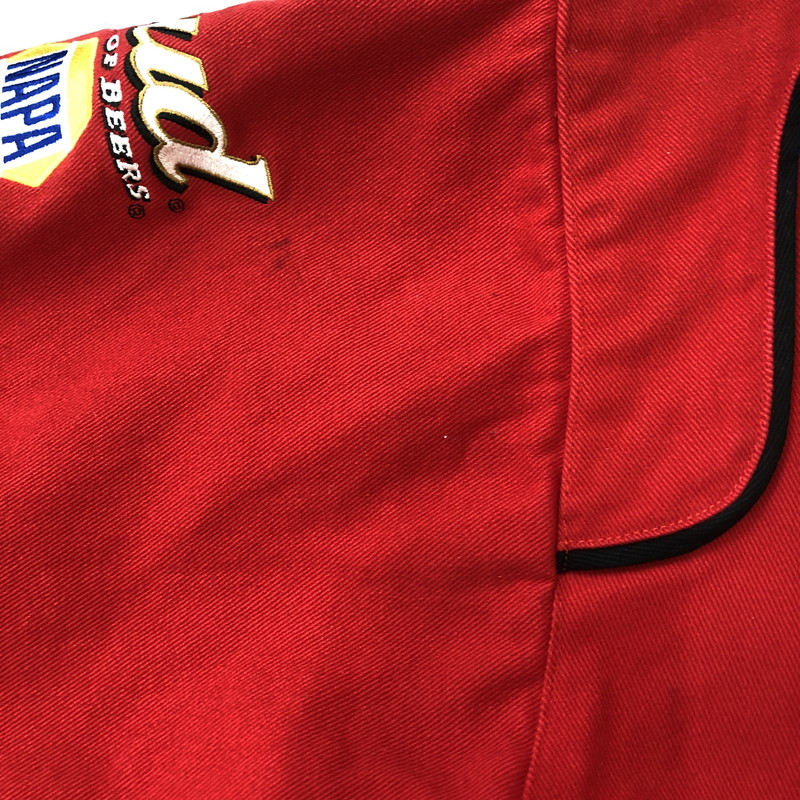 【中古品】【メンズ】  CHASE AUTHENTICS チェイス オーセンティック 90's BUDWEISER RACING JACKET 90年代 バドワイザー 企業ロゴ レーシングジャケット アウター 145-250309-kk-06-tei サイズ：XXL カラー：レッド 万代Net店