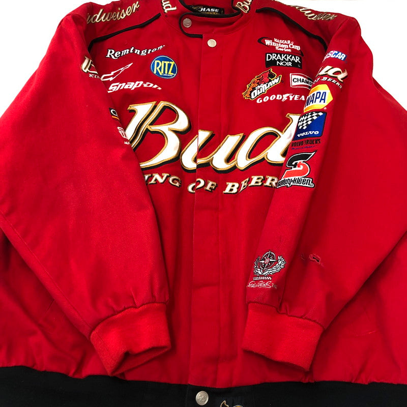 【中古品】【メンズ】  CHASE AUTHENTICS チェイス オーセンティック 90's BUDWEISER RACING JACKET 90年代 バドワイザー 企業ロゴ レーシングジャケット アウター 145-250309-kk-06-tei サイズ：XXL カラー：レッド 万代Net店