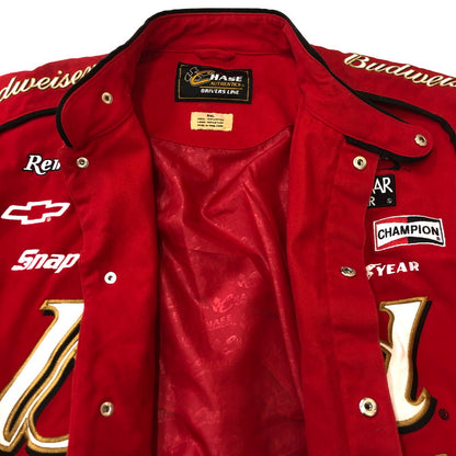 【中古品】【メンズ】  CHASE AUTHENTICS チェイス オーセンティック 90's BUDWEISER RACING JACKET 90年代 バドワイザー 企業ロゴ レーシングジャケット アウター 145-250309-kk-06-tei サイズ：XXL カラー：レッド 万代Net店