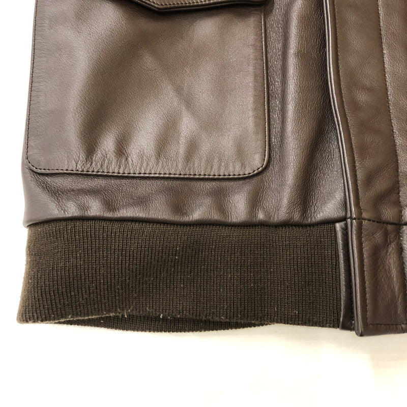 【中古品】【メンズ】  NAKATA SHOTEN 中田商店 TYPE A-2 LEATHER FLIGHT JACKET 30-1415 タイプ A-2 レザーフライトジャケット アウター 145-250309-kk-05-tei サイズ：50 カラー：ブラウン 万代Net店