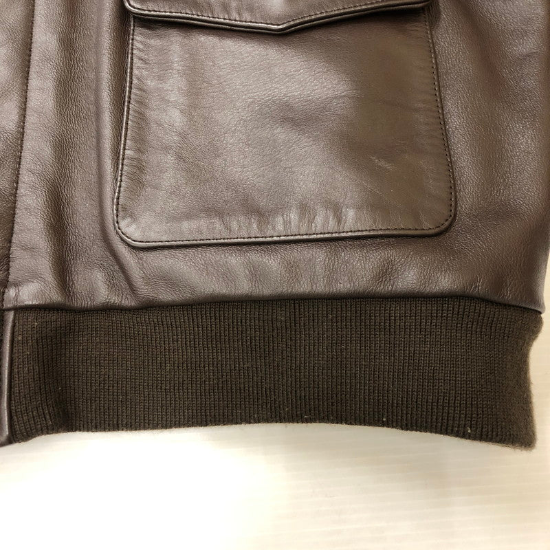 【中古品】【メンズ】  NAKATA SHOTEN 中田商店 TYPE A-2 LEATHER FLIGHT JACKET 30-1415 タイプ A-2 レザーフライトジャケット アウター 145-250309-kk-05-tei サイズ：50 カラー：ブラウン 万代Net店