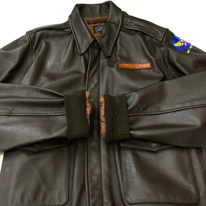 【中古品】【メンズ】  NAKATA SHOTEN 中田商店 TYPE A-2 LEATHER FLIGHT JACKET 30-1415 タイプ A-2 レザーフライトジャケット アウター 145-250309-kk-05-tei サイズ：50 カラー：ブラウン 万代Net店