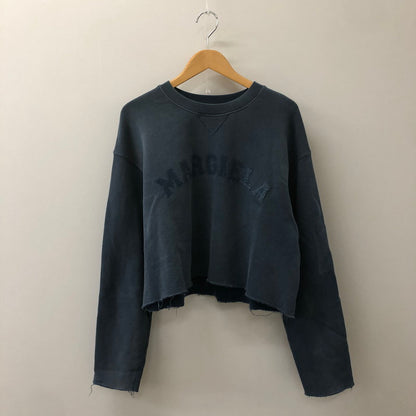 【中古品】【レディース】  Maison Margiela メゾンマルジェラ 23SS LOGO FADED SWEATSHIRT S51GU0126-S25580 ロゴ フェード スウェットシャツ トップス トレーナー 168-250309-kk-19-tei サイズ：S カラー：ネイビー 万代Net店