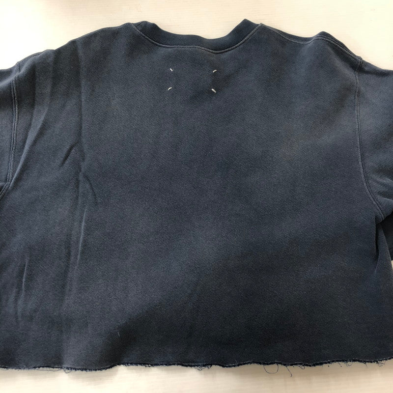 【中古品】【レディース】  Maison Margiela メゾンマルジェラ 23SS LOGO FADED SWEATSHIRT S51GU0126-S25580 ロゴ フェード スウェットシャツ トップス トレーナー 168-250309-kk-19-tei サイズ：S カラー：ネイビー 万代Net店