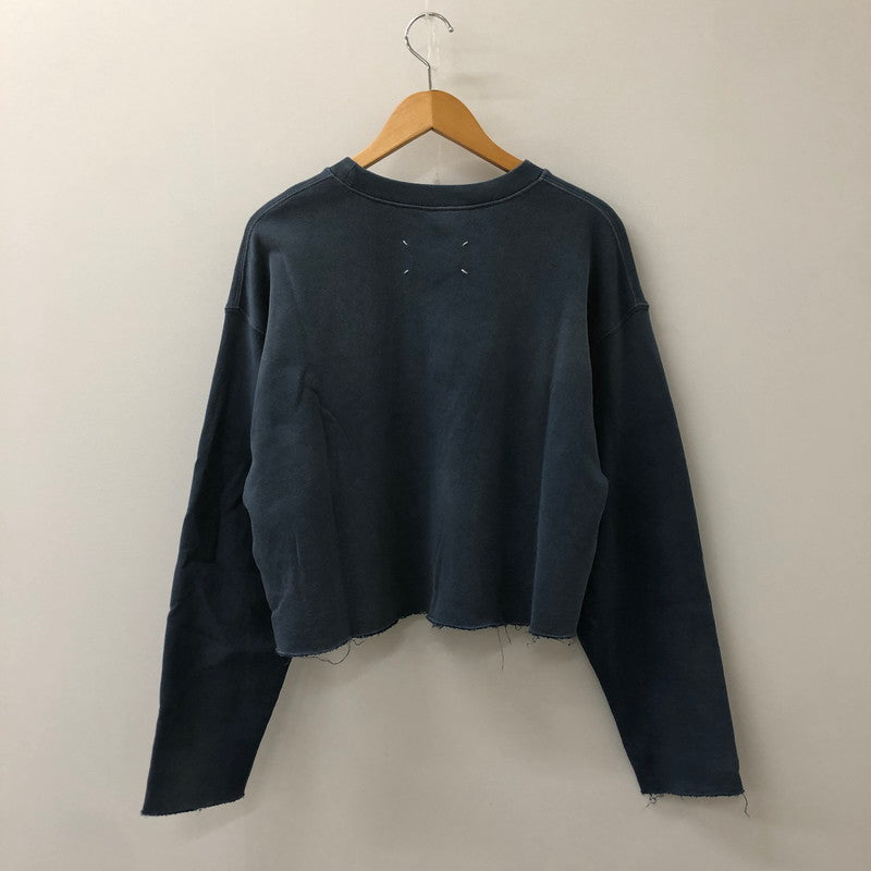 【中古品】【レディース】  Maison Margiela メゾンマルジェラ 23SS LOGO FADED SWEATSHIRT S51GU0126-S25580 ロゴ フェード スウェットシャツ トップス トレーナー 168-250309-kk-19-tei サイズ：S カラー：ネイビー 万代Net店