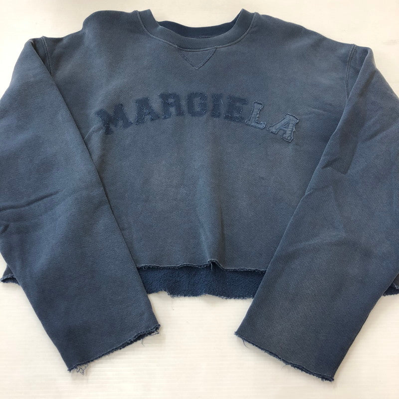 【中古品】【レディース】  Maison Margiela メゾンマルジェラ 23SS LOGO FADED SWEATSHIRT S51GU0126-S25580 ロゴ フェード スウェットシャツ トップス トレーナー 168-250309-kk-19-tei サイズ：S カラー：ネイビー 万代Net店