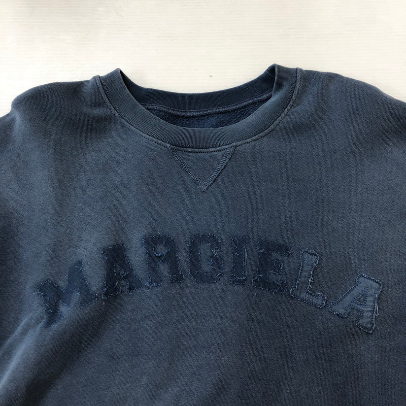 【中古品】【レディース】  Maison Margiela メゾンマルジェラ 23SS LOGO FADED SWEATSHIRT S51GU0126-S25580 ロゴ フェード スウェットシャツ トップス トレーナー 168-250309-kk-19-tei サイズ：S カラー：ネイビー 万代Net店