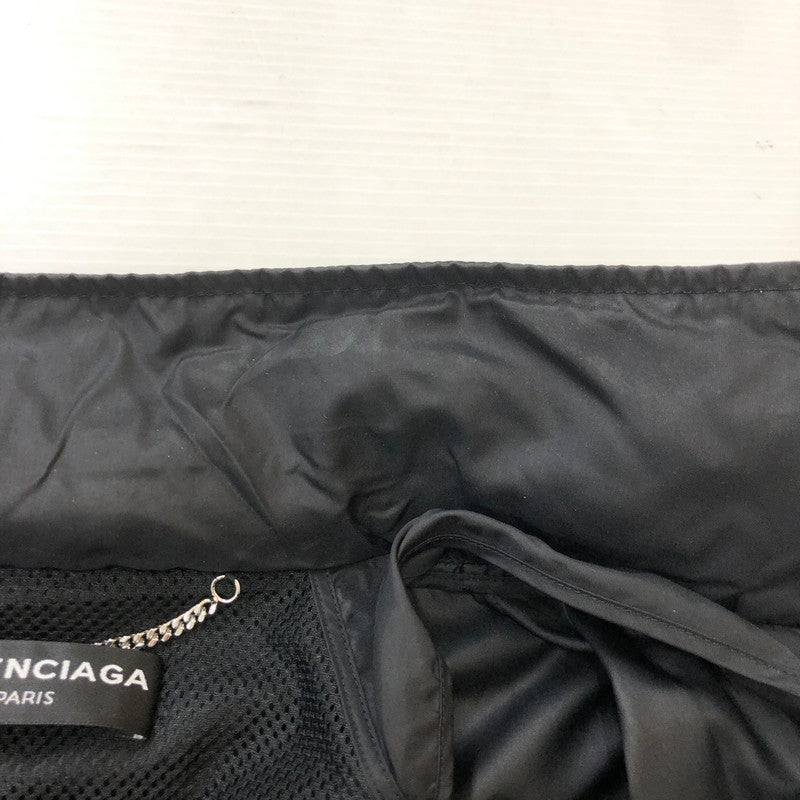 【中古品】【メンズ】 BALENCIAGA バレンシアガ 17SS BOXY WINDBREAKER 460591 TUD04 ボクシー ウィンドブレーカー ライトアウター ジャケット ブルゾン 141-250312-kk-03-tei サイズ：L カラー：ブラック 万代Net店