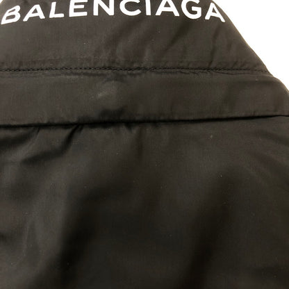 【中古品】【メンズ】 BALENCIAGA バレンシアガ 17SS BOXY WINDBREAKER 460591 TUD04 ボクシー ウィンドブレーカー ライトアウター ジャケット ブルゾン 141-250312-kk-03-tei サイズ：L カラー：ブラック 万代Net店