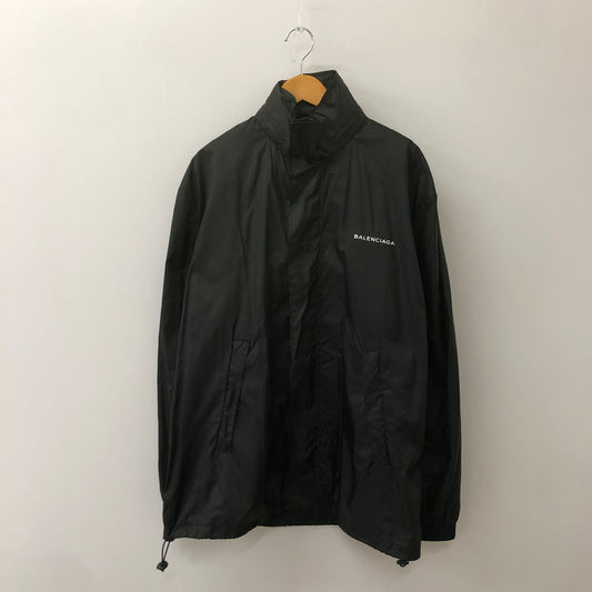 【中古品】【メンズ】 BALENCIAGA バレンシアガ 17SS BOXY WINDBREAKER 460591 TUD04 ボクシー ウィンドブレーカー ライトアウター ジャケット ブルゾン 141-250312-kk-03-tei サイズ：L カラー：ブラック 万代Net店