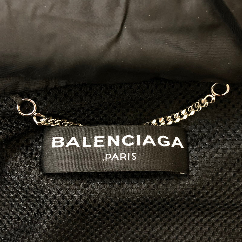 【中古品】【メンズ】 BALENCIAGA バレンシアガ 17SS BOXY WINDBREAKER 460591 TUD04 ボクシー ウィンドブレーカー ライトアウター ジャケット ブルゾン 141-250312-kk-03-tei サイズ：L カラー：ブラック 万代Net店