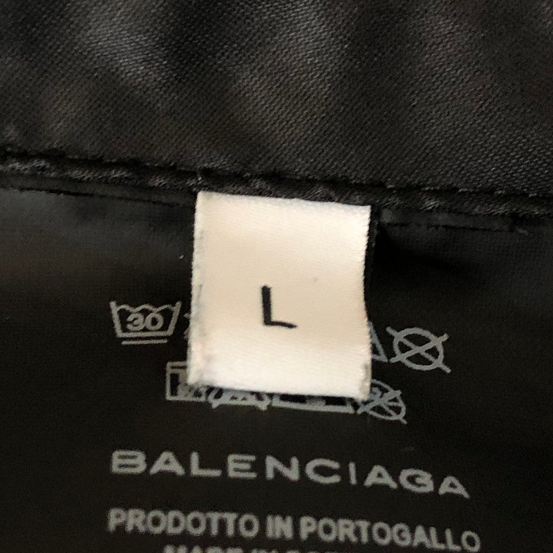 【中古品】【メンズ】 BALENCIAGA バレンシアガ 17SS BOXY WINDBREAKER 460591 TUD04 ボクシー ウィンドブレーカー ライトアウター ジャケット ブルゾン 141-250312-kk-03-tei サイズ：L カラー：ブラック 万代Net店