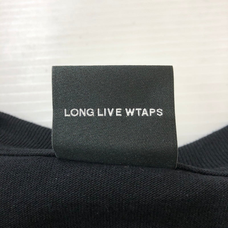 【中古品】【メンズ】 WTAPS ダブルタップス 24AW PRTC/LS/COTTON 242ATDT-LTM01S ロングスリーブ コットン Tシャツ 長袖 トップス 142-250312-kk-11-tei サイズ：04 カラー：ブラック 万代Net店