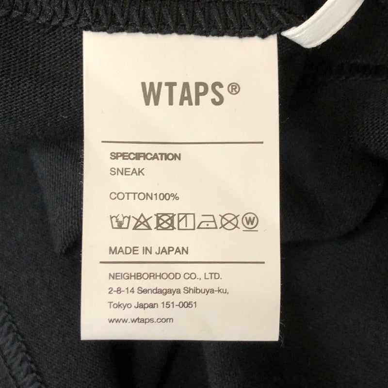 【中古品】【メンズ】 WTAPS ダブルタップス 24AW PRTC/LS/COTTON 242ATDT-LTM01S ロングスリーブ コットン Tシャツ 長袖 トップス 142-250312-kk-11-tei サイズ：04 カラー：ブラック 万代Net店