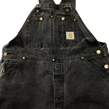 【中古品】【メンズ】 Carhartt カーハート DUCK DOUBLE KNEE OVERALL ダック ダブルニー オーバーオール ボトムス パンツ 145-250312-kk-23-tei サイズ：表記消え 下記参照 カラー：ブラック 万代Net店