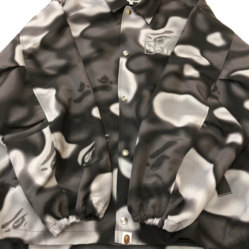 【中古品】【メンズ】 A BATHING APE アベイシングエイプ LIQUID CAMO BAPE STA COACH JACKET 001LJK301006M リキッド カモ ベイプスタ コーチジャケット ライトアウター 142-250312-kk-05-tei サイズ：XL カラー：ブラック 万代Net店