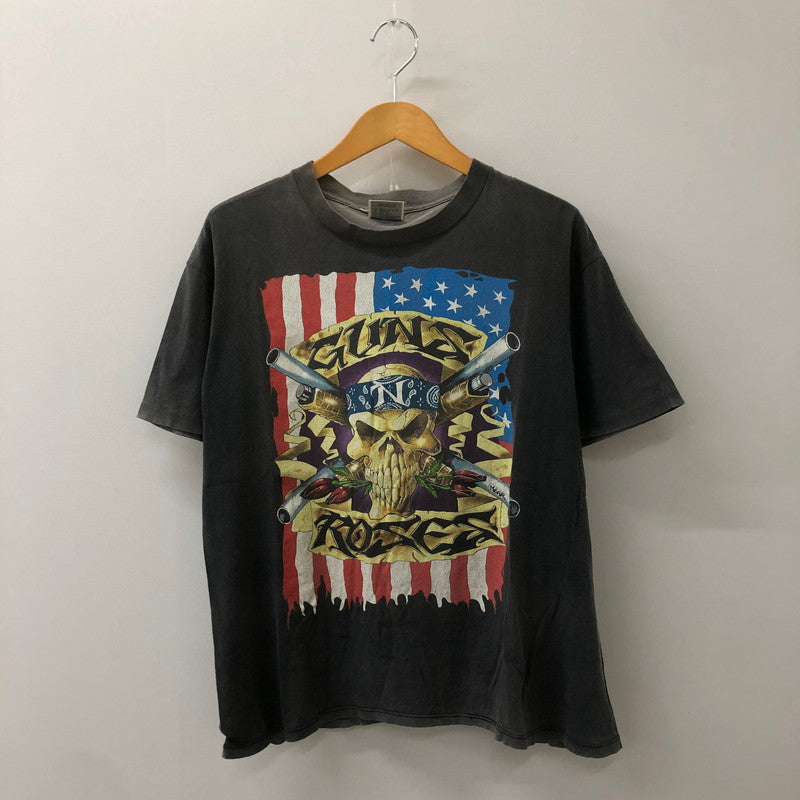 【中古品】【メンズ】  BROCKUM ブロッカム GUNS N' ROSES 91-92 TOUR T-SHIRT ガンズ・アンド・ローゼズ 91-92 ツアー Tシャツ 半袖 トップス 145-250312-kk-18-tei サイズ：L カラー：チャコールグレー 万代Net店