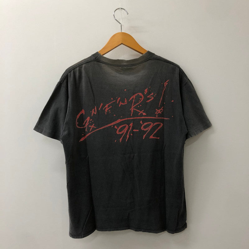 【中古品】【メンズ】  BROCKUM ブロッカム GUNS N' ROSES 91-92 TOUR T-SHIRT ガンズ・アンド・ローゼズ 91-92 ツアー Tシャツ 半袖 トップス 145-250312-kk-18-tei サイズ：L カラー：チャコールグレー 万代Net店