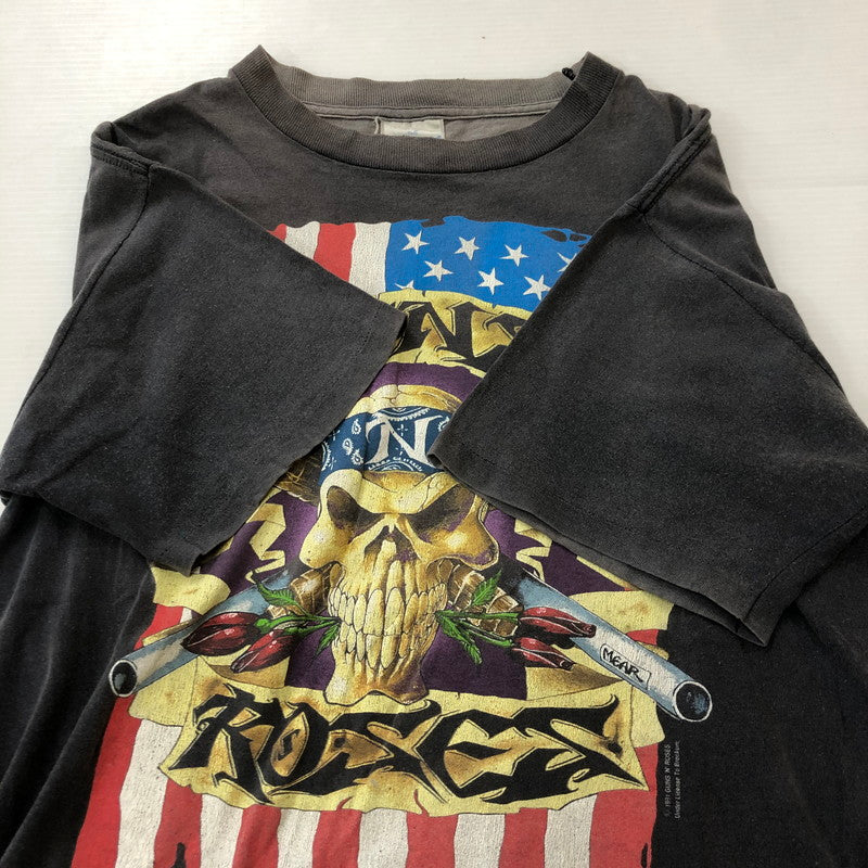 【中古品】【メンズ】  BROCKUM ブロッカム GUNS N' ROSES 91-92 TOUR T-SHIRT ガンズ・アンド・ローゼズ 91-92 ツアー Tシャツ 半袖 トップス 145-250312-kk-18-tei サイズ：L カラー：チャコールグレー 万代Net店