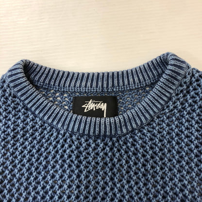 【中古品】【メンズ】 STUSSY ステューシー 22SS PIGMENT DYED LOOSE GAUGE 117115 ピグメントダイ ルーズゲージ トップス コットンニット セーター 142-250312-kk-10-tei サイズ：L カラー：ネイビー 万代Net店