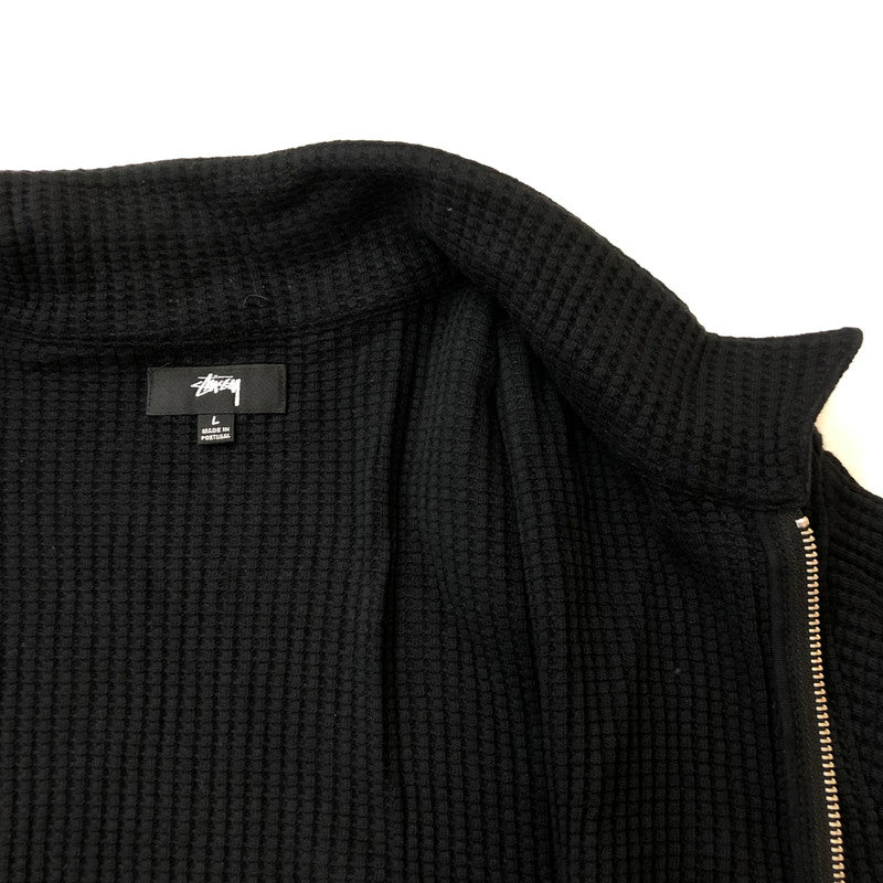 【中古品】【メンズ】 STUSSY ステューシー 23AW BIG THERMAL ZIP SHIRT 1140317 ビッグサーマル ジップシャツ 長袖 トップス 142-250312-kk-09-tei サイズ：L カラー：ブラック 万代Net店