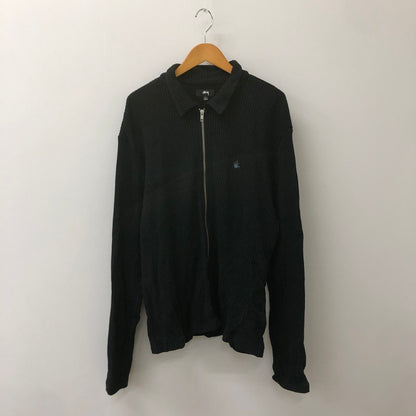 【中古品】【メンズ】 STUSSY ステューシー 23AW BIG THERMAL ZIP SHIRT 1140317 ビッグサーマル ジップシャツ 長袖 トップス 142-250312-kk-09-tei サイズ：L カラー：ブラック 万代Net店