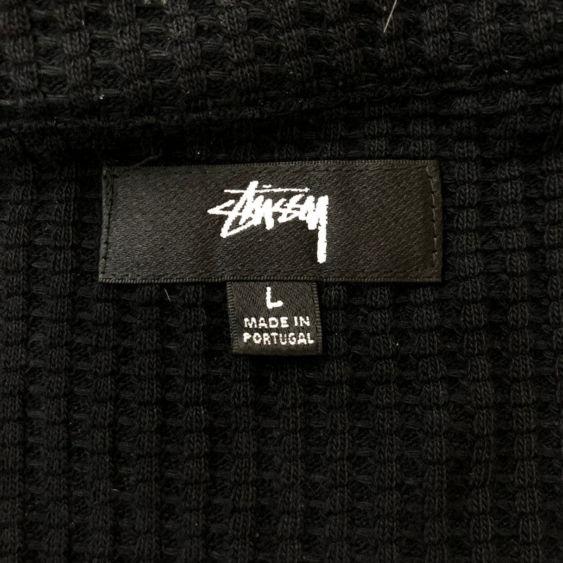 【中古品】【メンズ】 STUSSY ステューシー 23AW BIG THERMAL ZIP SHIRT 1140317 ビッグサーマル ジップシャツ 長袖 トップス 142-250312-kk-09-tei サイズ：L カラー：ブラック 万代Net店