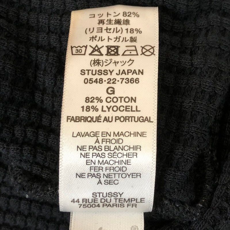 【中古品】【メンズ】 STUSSY ステューシー 23AW BIG THERMAL ZIP SHIRT 1140317 ビッグサーマル ジップシャツ 長袖 トップス 142-250312-kk-09-tei サイズ：L カラー：ブラック 万代Net店