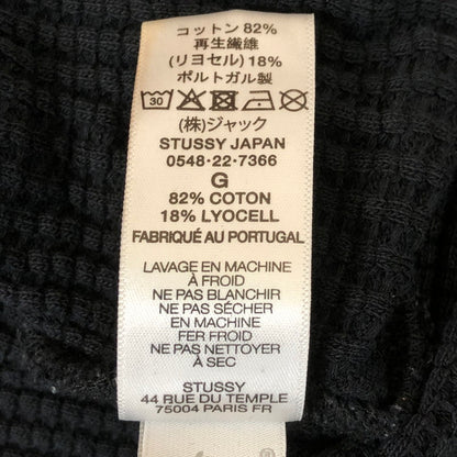 【中古品】【メンズ】 STUSSY ステューシー 23AW BIG THERMAL ZIP SHIRT 1140317 ビッグサーマル ジップシャツ 長袖 トップス 142-250312-kk-09-tei サイズ：L カラー：ブラック 万代Net店