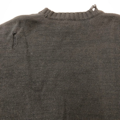 【中古品】【メンズ】 KAPITAL キャピタル 5G KNIT HIPPIE SLEEVE CREW SWEATER K2203KN014 ファイブゲージニット ヒッピー スリーブ クルーセーター トップス ダメージ加工 140-250312-kk-02-tei サイズ：3 カラー：ブラック 万代Net店