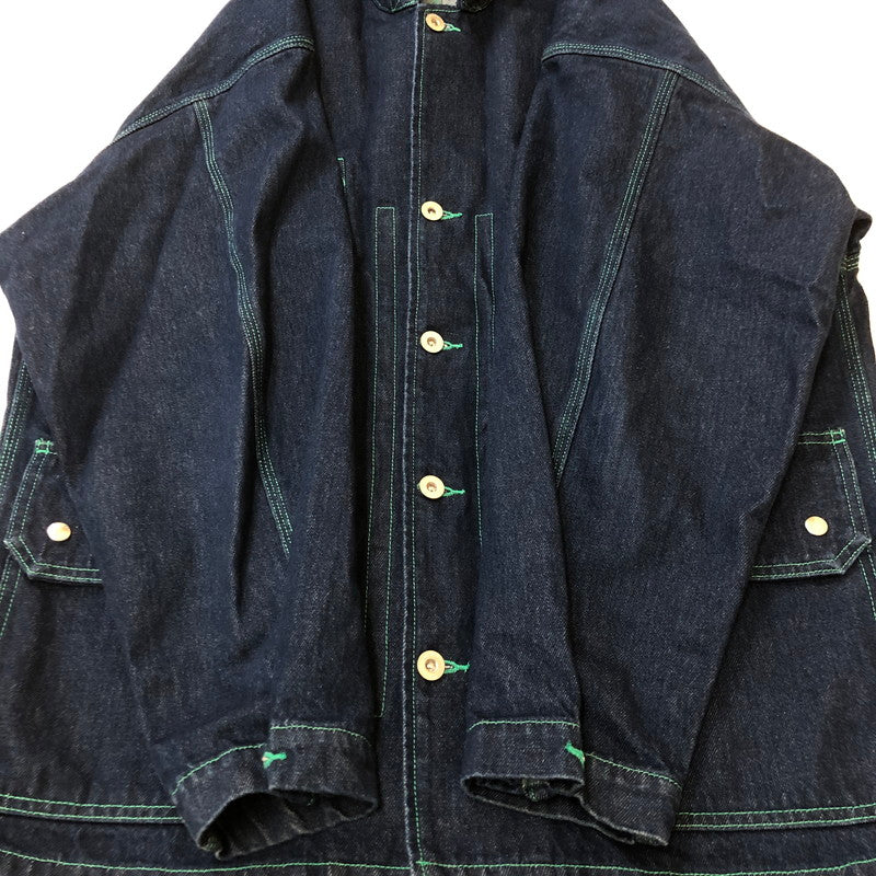 【中古品】【メンズ】 NAUTICA ノーティカ ×  FREAK'S STORE フリークスストア 別注 コラボ DENIM COVERALL JACKET 203-1519 デニムカバーオールジャケット ライトアウター 147-250312-kk-24-tei サイズ：M カラー：インディゴ 万代Net店